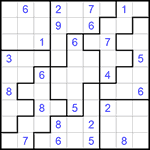 Судоку-пазл 9х9 #287 очень трудный