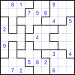 Судоку-пазл 9х9 #288 очень трудный