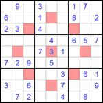 Судоку-астериск 9х9 #1 легкий Судоку-астериск 9х9 #1 легкий