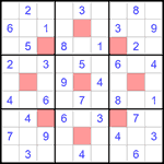 Судоку-астериск 9х9 #3 легкий Судоку-астериск 9х9 #3 легкий