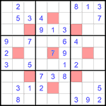 Судоку-астериск 9х9 #4 легкий Судоку-астериск 9х9 #4 легкий