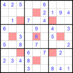 Судоку-астериск 9х9 #5 легкий Судоку-астериск 9х9 #5 легкий