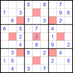 Судоку-астериск 9х9 #6 легкий Судоку-астериск 9х9 #6 легкий