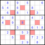 Судоку-астериск 9х9 #7 легкий Судоку-астериск 9х9 #7 легкий