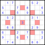 Судоку-астериск 9х9 #8 легкий Судоку-астериск 9х9 #8 легкий