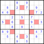 Судоку-астериск 9х9 #2 средний Судоку-астериск 9х9 #2 средний