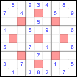Судоку-астериск 9х9 #5 средний Судоку-астериск 9х9 #5 средний