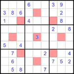 Судоку-астериск 9х9 #6 средний Судоку-астериск 9х9 #6 средний