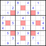 Судоку-астериск 9х9 #7 средний Судоку-астериск 9х9 #7 средний