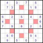 Судоку-астериск 9х9 #9 средний Судоку-астериск 9х9 #9 средний