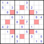 Судоку-астериск 9х9 #13 средний Судоку-астериск 9х9 #13 средний