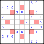 Судоку-астериск 9х9 #15 средний Судоку-астериск 9х9 #15 средний