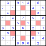Судоку-астериск 9х9 #16 средний Судоку-астериск 9х9 #16 средний