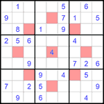 Судоку-астериск 9х9 #17 средний Судоку-астериск 9х9 #17 средний
