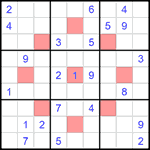 Судоку-астериск 9х9 #4 трудный Судоку-астериск 9х9 #4 трудный
