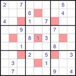 Судоку-астериск 9х9 #6 трудный Судоку-астериск 9х9 #6 трудный
