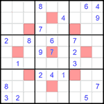 Судоку-астериск 9х9 #7 трудный Судоку-астериск 9х9 #7 трудный
