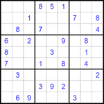 Судоку 9х9 #1161 легкий