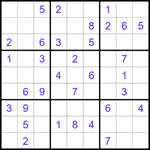 Судоку 9х9 #1162 легкий