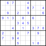 Судоку 9х9 #1167 легкий