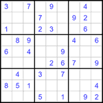 Судоку 9х9 #1184 легкий