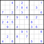 Судоку 9х9 #1187 легкий