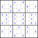 Судоку 9х9 #1191 легкий