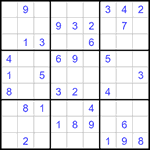 Судоку 9х9 #1197 легкий