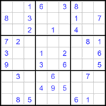 Судоку 9х9 #1199 легкий