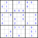 Судоку 9х9 #1200 легкий