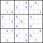 Судоку 9х9 #1136 средний