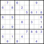 Судоку 9х9 #1142 средний