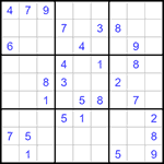 Судоку 9х9 #1144 средний