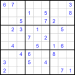 Судоку 9х9 #1158 средний