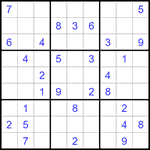 Судоку 9х9 #1166 средний