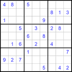 Судоку 9х9 #1167 средний