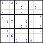 Судоку 9х9 #1132 трудный