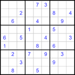 Судоку 9х9 #1133 трудный
