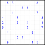 Судоку 9х9 #1135 трудный