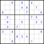 Судоку 9х9 #1139 трудный