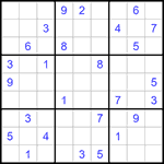 Судоку 9х9 #1142 трудный