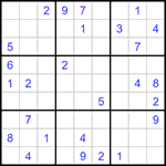 Судоку 9х9 #1144 трудный