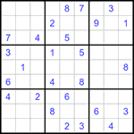 Судоку 9х9 #1146 трудный