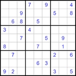 Судоку 9х9 #1147 трудный