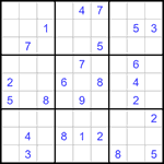 Судоку 9х9 #1149 трудный