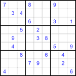 Судоку 9х9 #1151 трудный