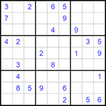 Судоку 9х9 #1152 трудный