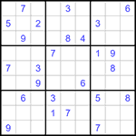 Судоку 9х9 #1153 трудный