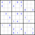 Судоку 9х9 #1154 трудный