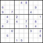 Судоку 9х9 #1155 трудный